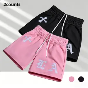 Personalized embroidered trendy casual shorts with elastic double-layer waistband—stylish, comfortable, not tight; a win for both casual and sporty wear. Summer styling that exudes fashion and energy! summervibes