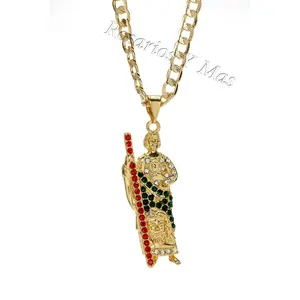24K Gold Plated St Jude with 24" Necklace - San Judas con Cadena de 24" Oro Laminado