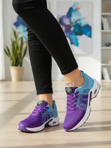 Women's Casual Walking Sneakers Couple Sports Shoes, Athletic Walking Shoes, Trendy Walking Shoes, Lightweight Breathable Textile Upper, Eva Sole, Round Toe, Multiple Colors, Sizes 35-42