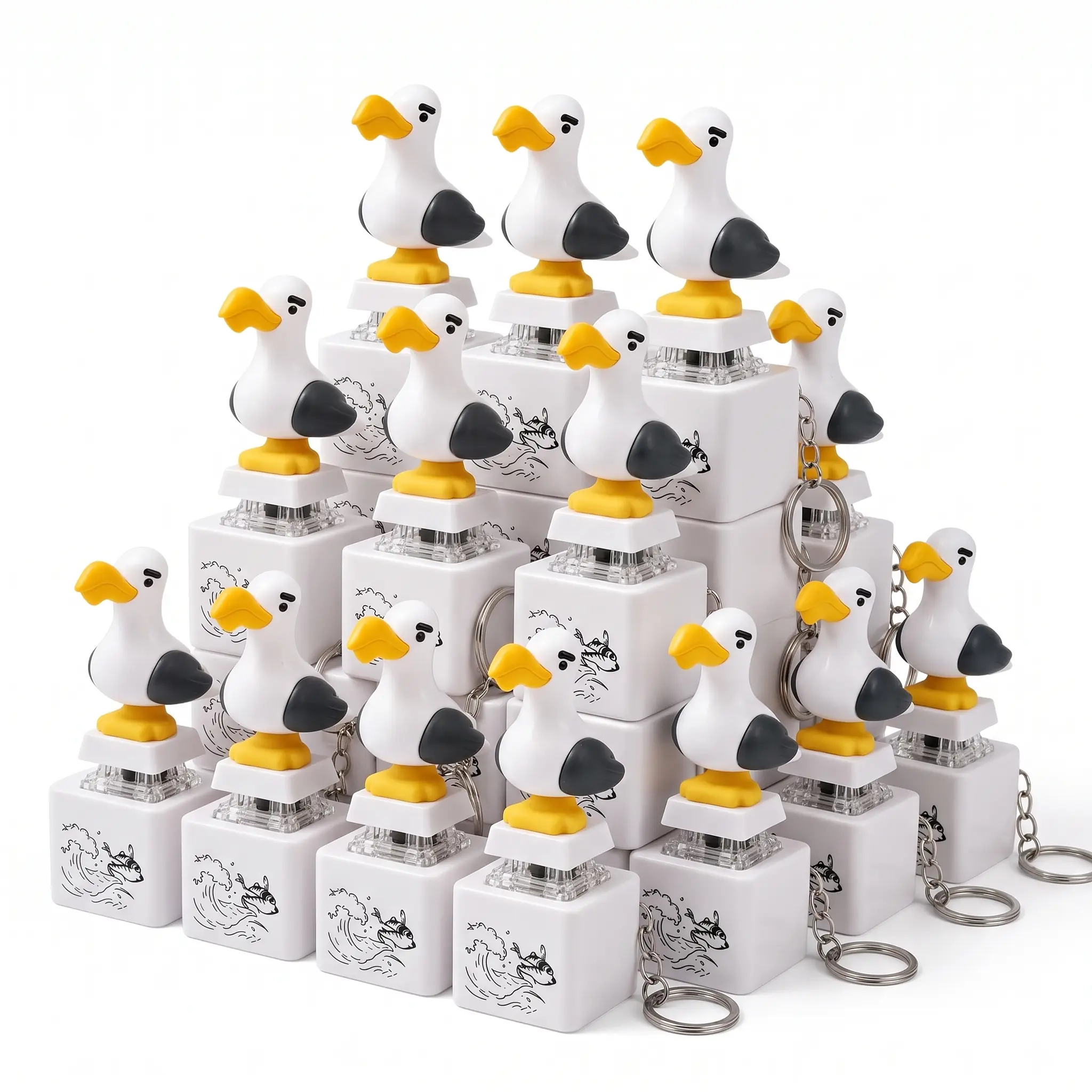 Adorable Seagull Fidget Toy Keychain,stress relief fidget Great Gift Idea For Friends & Coworkers