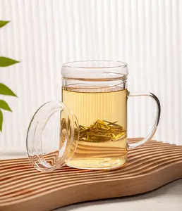 Hence Glass Tea Cup With Inside Infuser, Capacity: 13.5 fl oz
