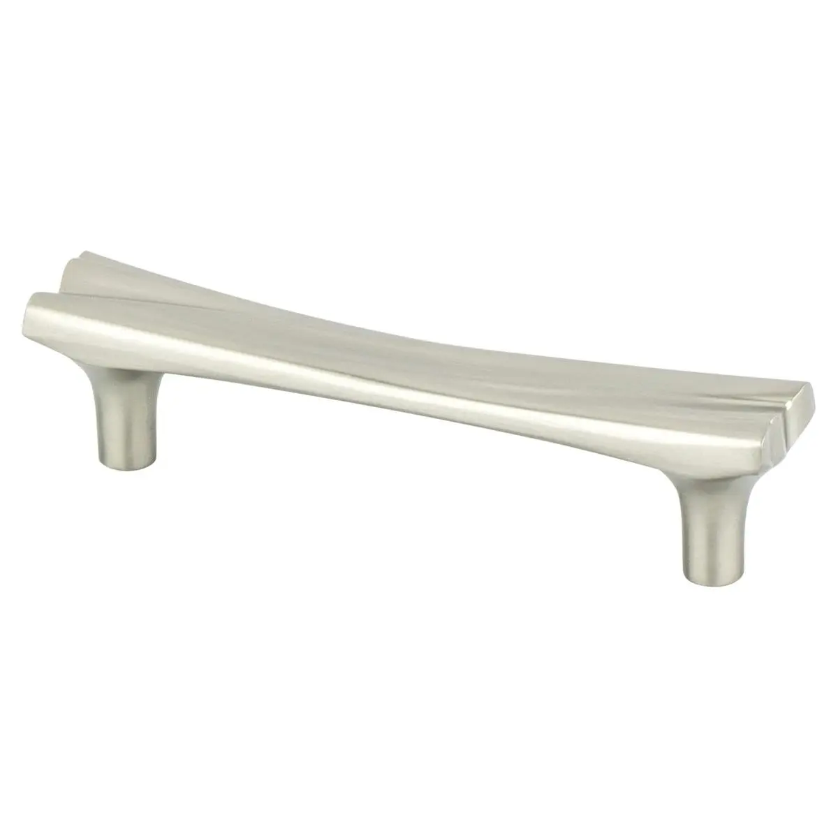 Berenson Puritan Brushed Nickel Cabinet Pull - 96 mm CC, 4-11/16 in (119 mm) Length, Bold Precise Design, Cabinetry Enhancement Hardware
