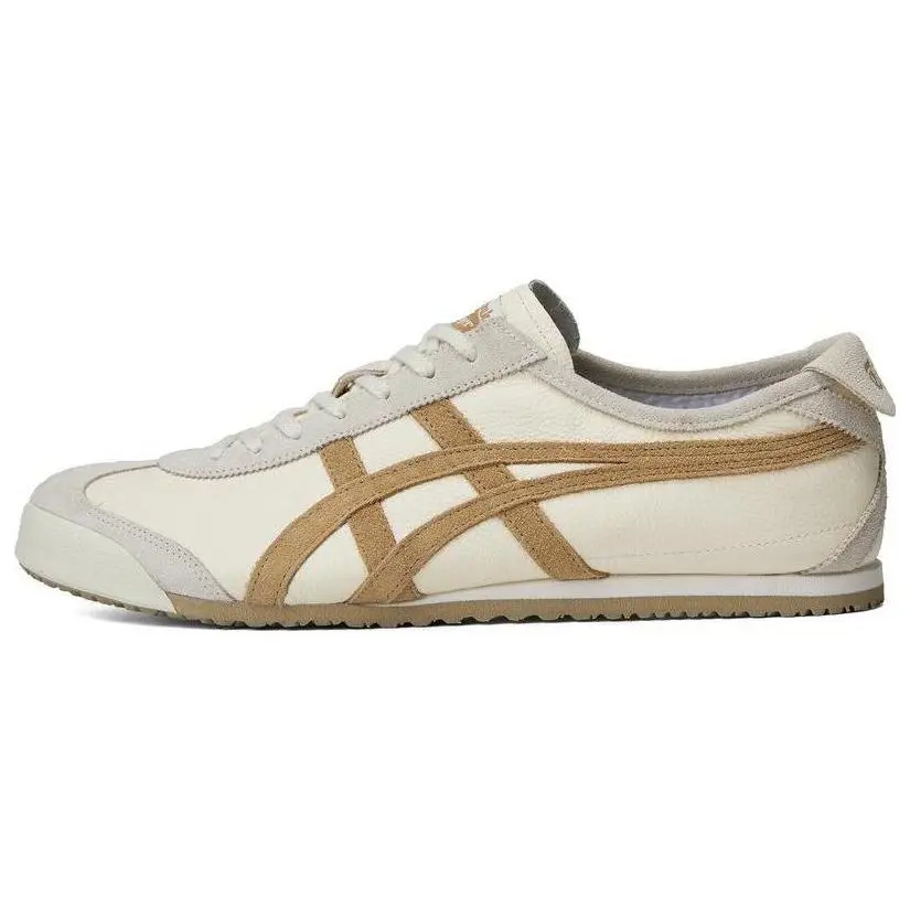 Onitsuka Tiger Mexico 66 White Grey Brown Versatile Cushioned Low Top Sneakers Unisex 1183C076-202