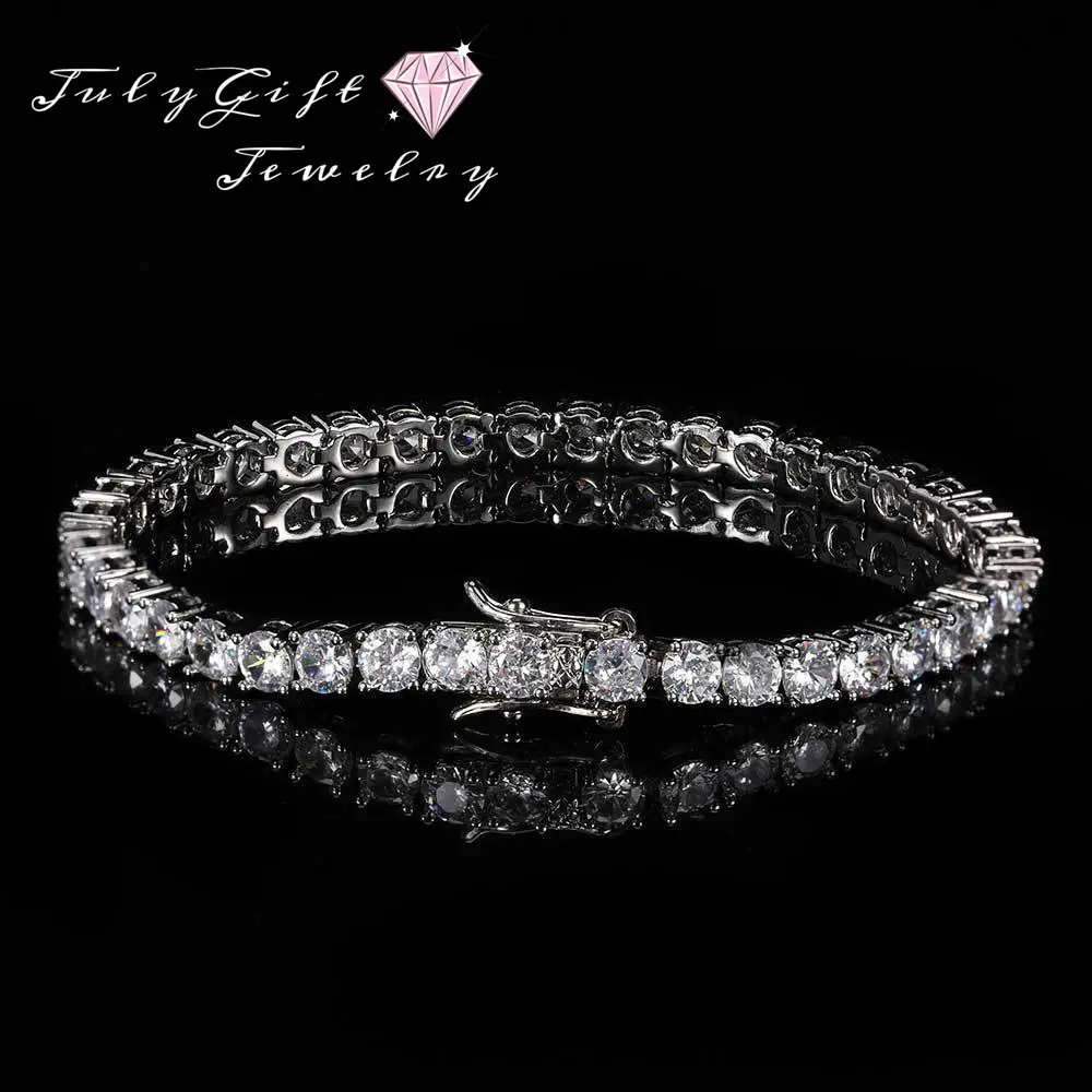 5mm Round Cubic Zirconia Classic Tennis Bracelet