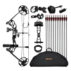 VEVOR Compound Bow Archery, Adjustable 19-30 in Draw Length Compound Bow Package for Beginner, 19-70 Lbs Draw Weight Archery Bows and Arrow Set, Right Hand Kit with Hunting Equipment, 320 fpsVEVOR Super Brand Day