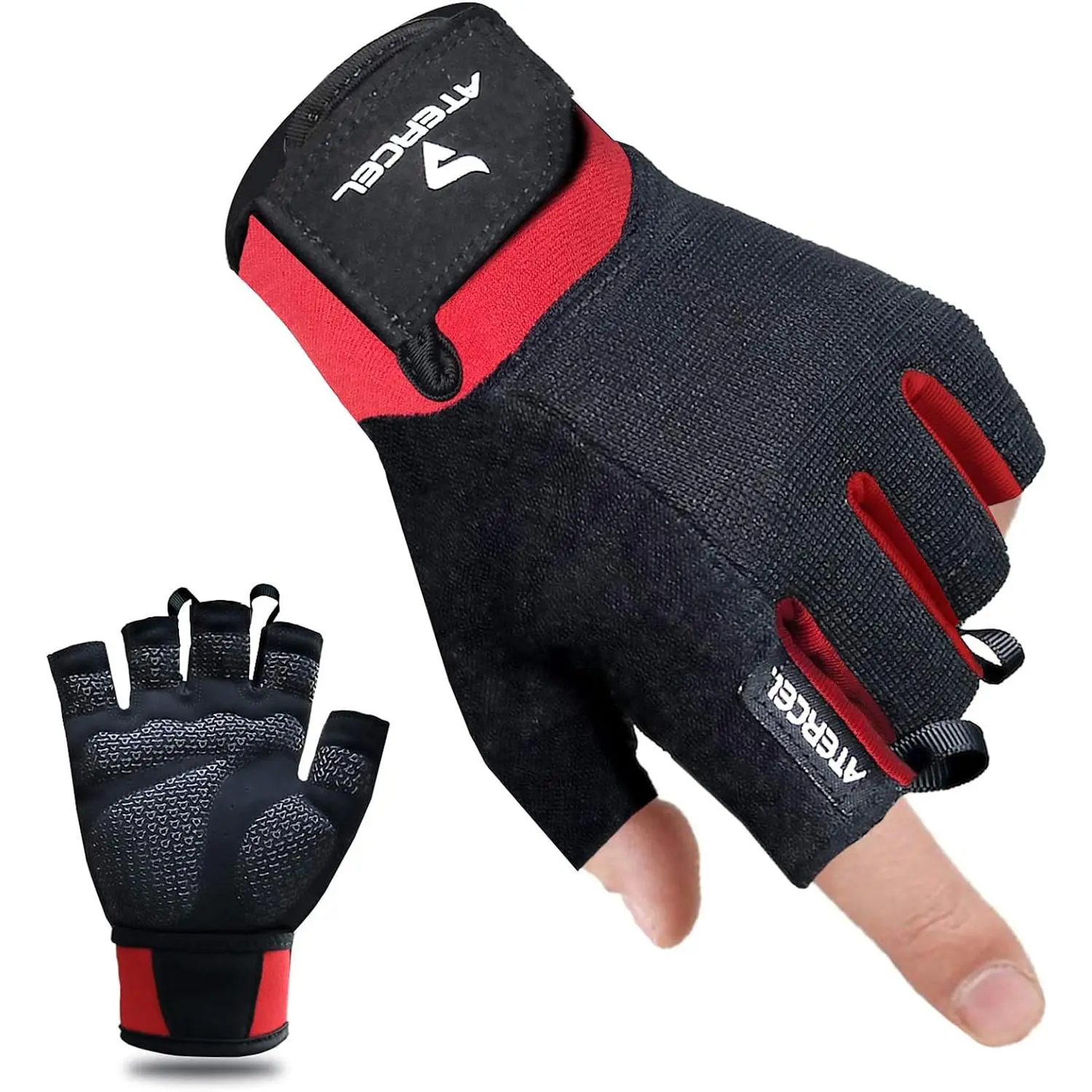 ATERCEL Workout Gloves for Men and Women, Exercise Gloves for Weight Lifting, Cycling, Gym, Training, Breathable and Snug fit