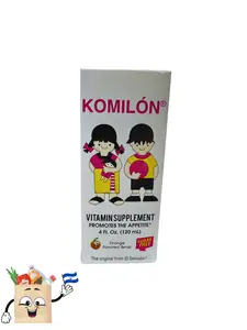 Komilon Vitamin Supplement Orange Flavor 4 Fl Oz 120 Ml Promotes Appetite from El Salvador