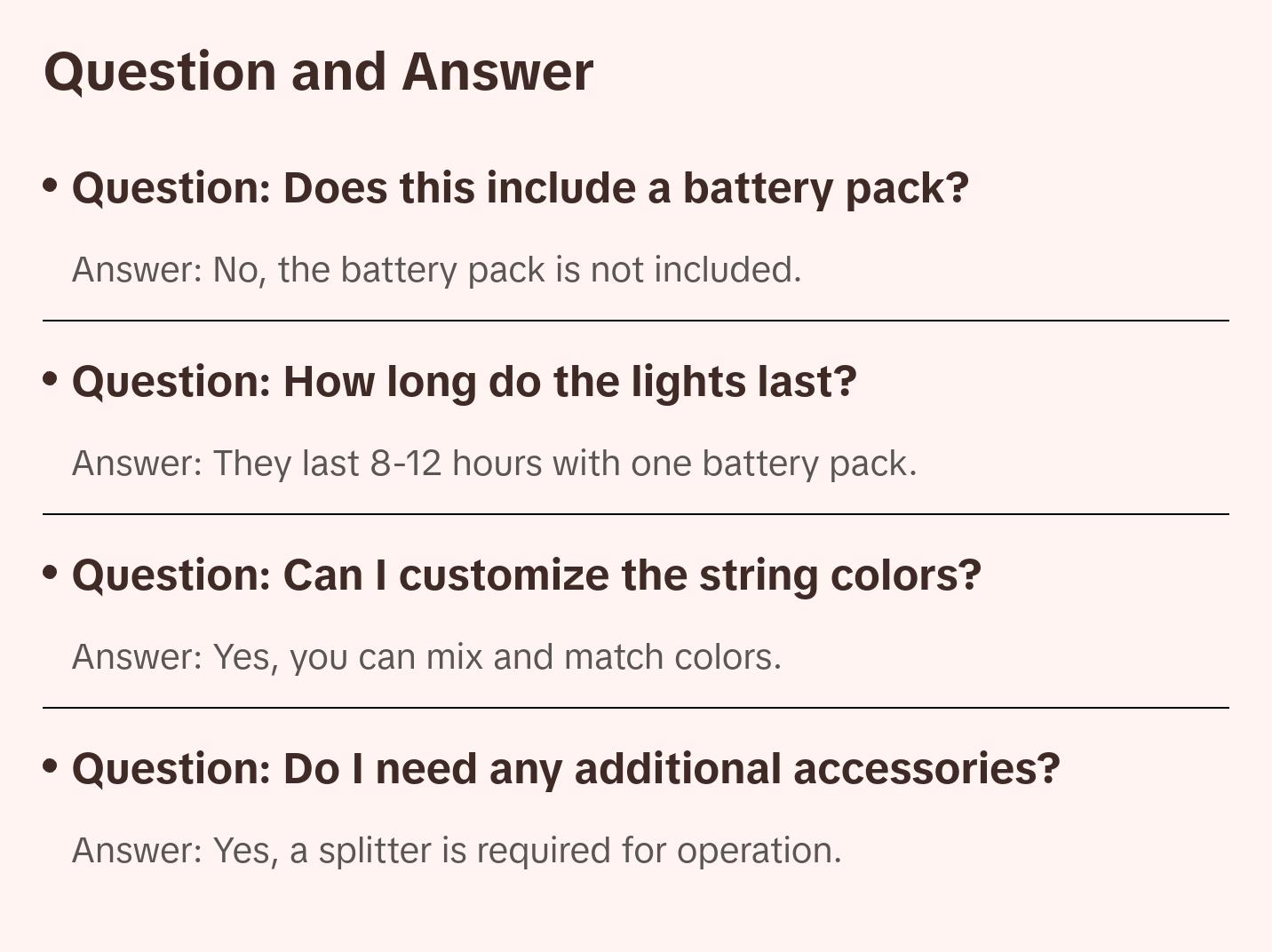 Individual Lumilight (No Battery Pack is Included)