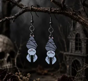 Bat Wodden Earrings