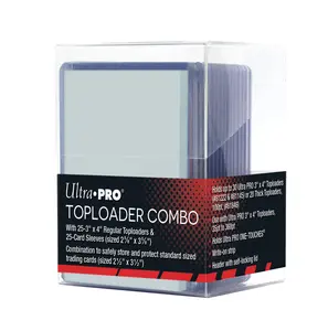 Ultra Pro Toploader Combo with Card Sleeves and Storage Box, 3in x 4in (25) - Trading Card Accessories