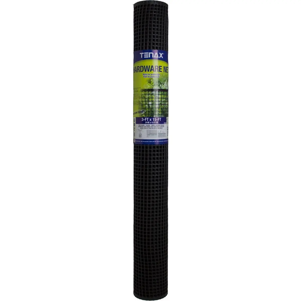 212 MAIN Durable Flexible Plastic Mesh Hardware Net - Black, 3x15 ft, Outdoor Bird-Control Barrier, Fence Repair Solution, Heat Duct Cover