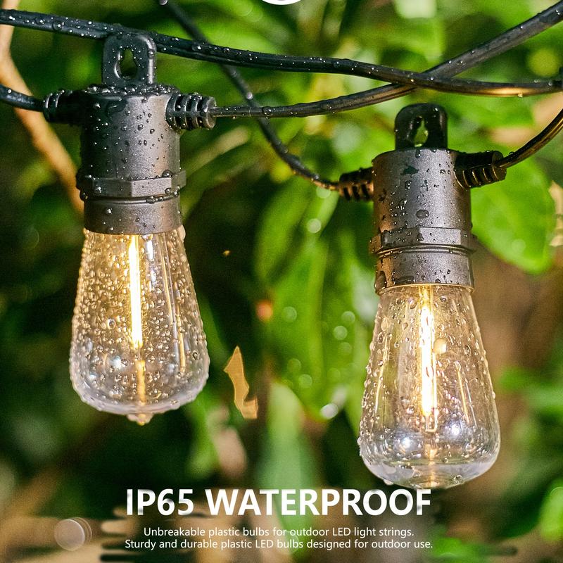 Solar Lights Outdoor String light patio deals 100FT with 32 Shatterproof, solar String Lights Outdoor Waterproof with Remote ST38 Vintage Edison Bulbs,Waterproof Hanging Lights for Outside Backyard