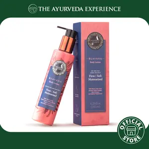 THE AYURVEDA EXPERIENCE Blavana Body Lotion 185g - Moisturizes Softens Firms Dry Aging Crepey Skin with Black Gram Almond Oil & Sesame Seed Oil