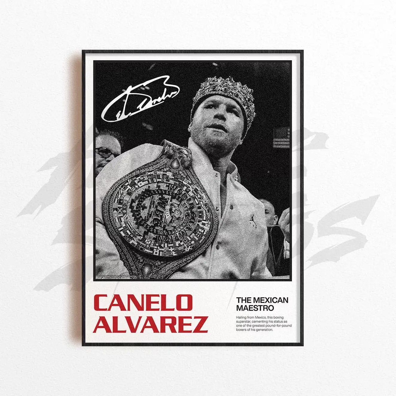 Canelo Alvarez Art Print, Boxing Art Print, Boxing Arts Wall Decor, Home Gym Decoration, Sports Gift, Boxing Fighter Poster, Combat poster