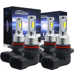 9005 9006, 9005 H11 LED Headlight Light Bulbs, 2024 Upgraded 16000LM 300% Bright Lighting Bulb, 6500K Cool White High Power Lamps, Plug And Play High Low Beam, Pack Of 4, Without Battery