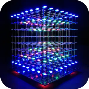 iCubeSmart 3D Led Cube DIY Electronics Kit Soldering Project Kit (3D8S-MULTI)