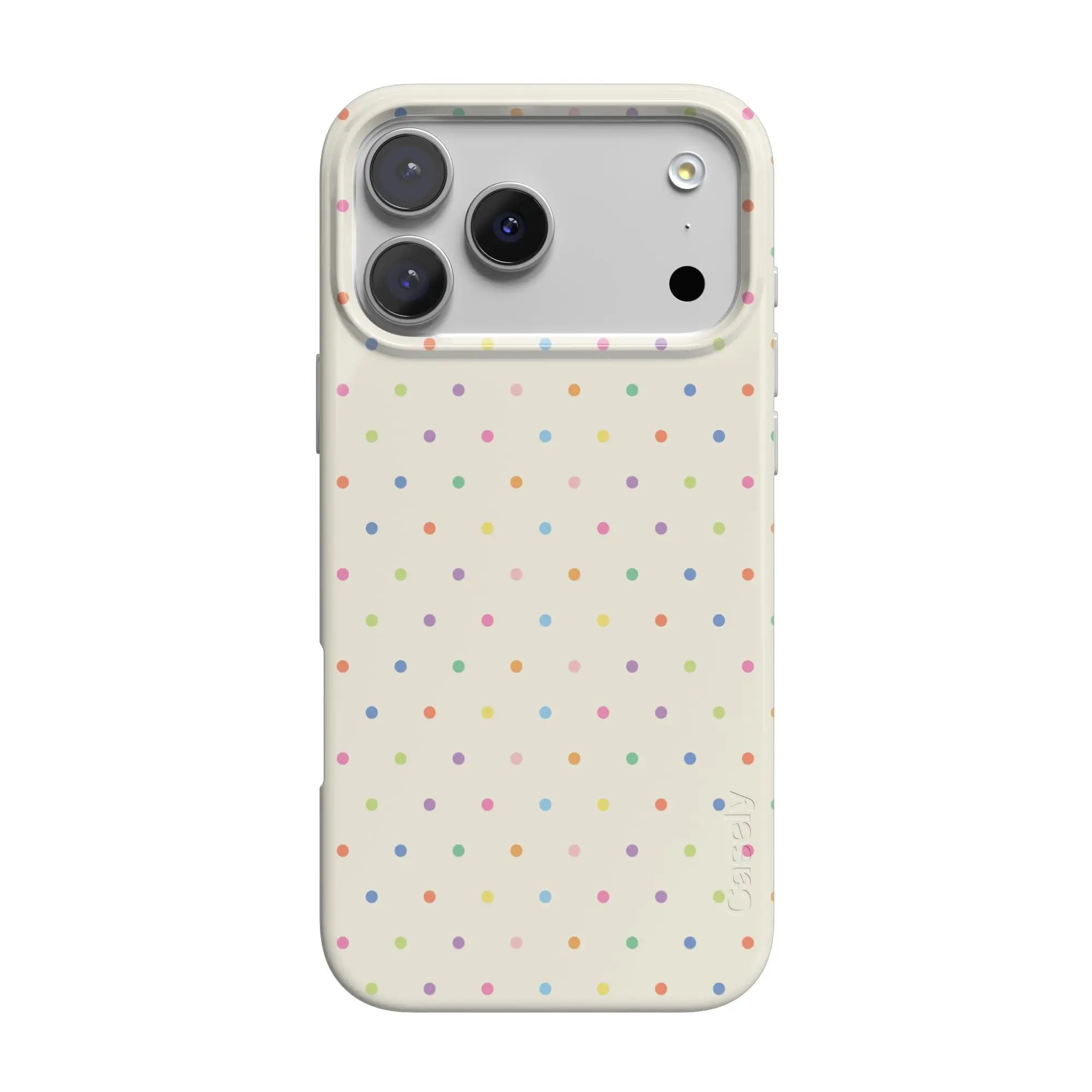 Casely iPhone 17 Pro Max Case | On the Dot | Rainbow Polka Dot | Compatible with MagSafe | Classic Ultra Thin Design