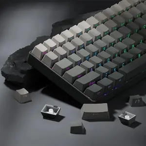 Gradient Backlit Keycaps, over 130 Keys, Dual Layer Injection Molding Pbt Material, Customizable RGB Lighting, Durable Pbt, Gaming Keyboard Accessories, Gradual Change Keycap