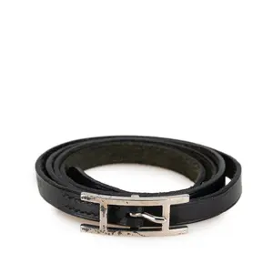Pre-owned HERMÈS Calfskin Small Leather Goods Api3 Long Leather Bracelet Necklace