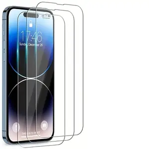 Set of 3 Tempered Glass Screen Protectors for Iphone 11, 12, 13 Mini, 14 Pro, XS Max, X, XR, 6, 6S, 7, 8 Plus, SE2, And SE3
