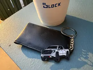 Double-Sided Precision GMC Sierra 1500/AT4/Denali Key Fob with Enamel Detailing & Durable Metal Keychain for Daily Use Exquisite Craftsmanship Heavy-Duty Protection