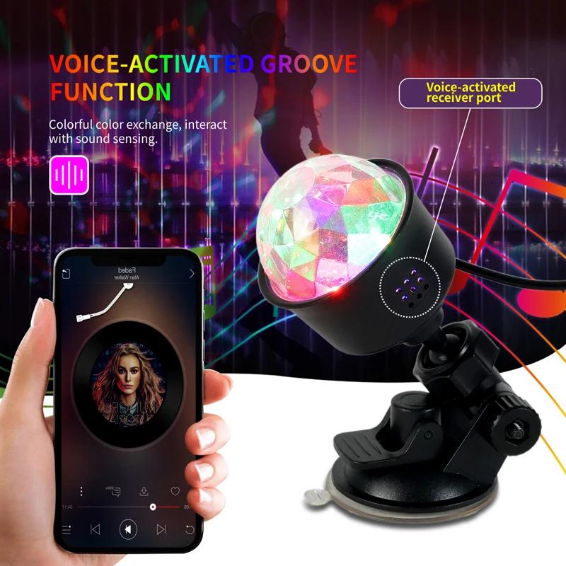 7 Colors Strobe Light Sound Activated Stage with Remote Control Disco Ball Lamps for Home Room Parties Kids Birthday Wedding Bar