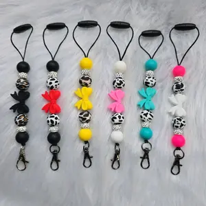 Car Freshie Hanger with Colorful Beads and Bow Designs for Stylish Car Accessories
