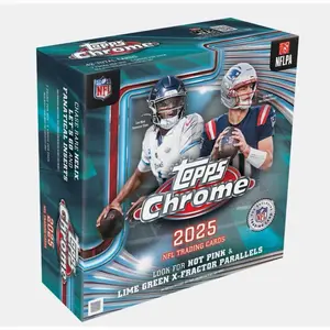 2025 TOPPS CHROME NFL PYT BREAK 21 (1 ) Mega Retail Box & (4) Retail Blaster Boxes