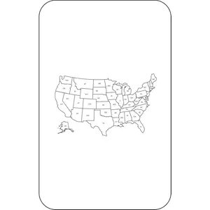 RV Camper Door Blackout Window Cover with USA Color Map Design, Portable No Drill Privacy Shade Blinds