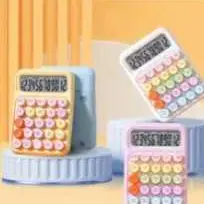 12-digit Calculator, Large Lcd Display Calculator, Colorful Keyboard Calculator, Accounting Supplies for Office School (without Battery)