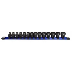 Astro Pneumatic Tool Nano Impact Socket Set, 0.37 in. Drive Metric Tools - 14 Piece