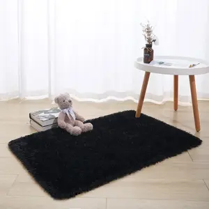 Soft Comfortable Plush Rug, 1 Count Modern Non-slip Floor Mat, Decorative Carpet for Home Living Room Bedroom, Home Decor