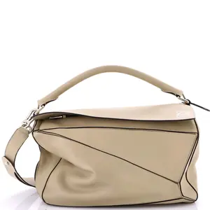 Pre-owned Loewe Leather Top Handle Bags Puzzle Bag Large by Rebag