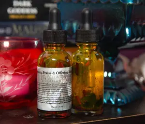 Belladonna's Botanicals Demonic Praise & Offering Ritual Oil Bottle 1oz Dark Devotional Blend for Demonolatry Devotion & Consecration