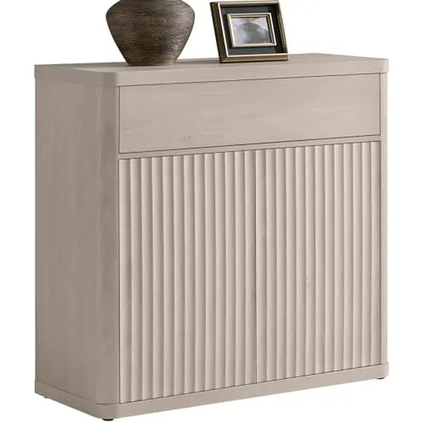 SICOTAS Buffet Cabinet with Storage - Accent Fluted Storage Cabinet with 2 Doors & 1 Drawer 34.6" Wide Modern Sideboard Credenza Large Buffet Table for Living Room Kitchen Dining Room Entryway Office