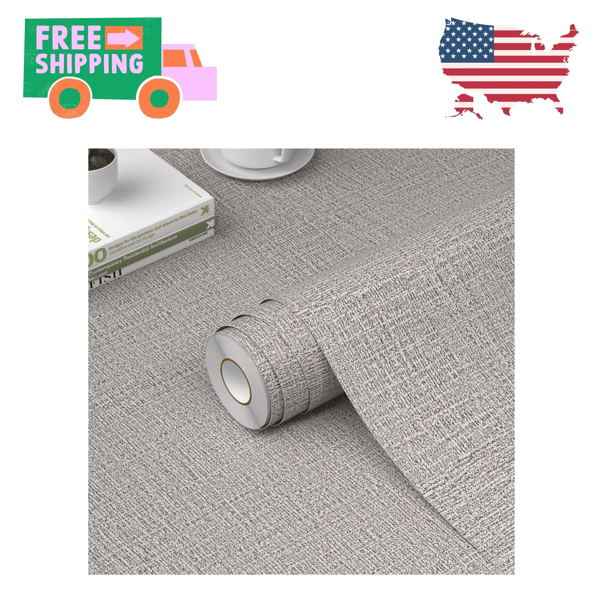 Grasscloth Peel and Stick Wallpaper 15.7in x 78.7in