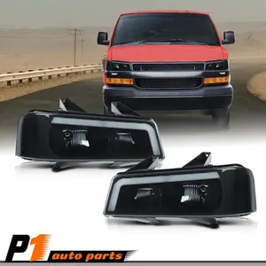 LED Headlamp Set, Easy Install LED Headlights for 2003-2019 Chevy Express, GMC Savana Van