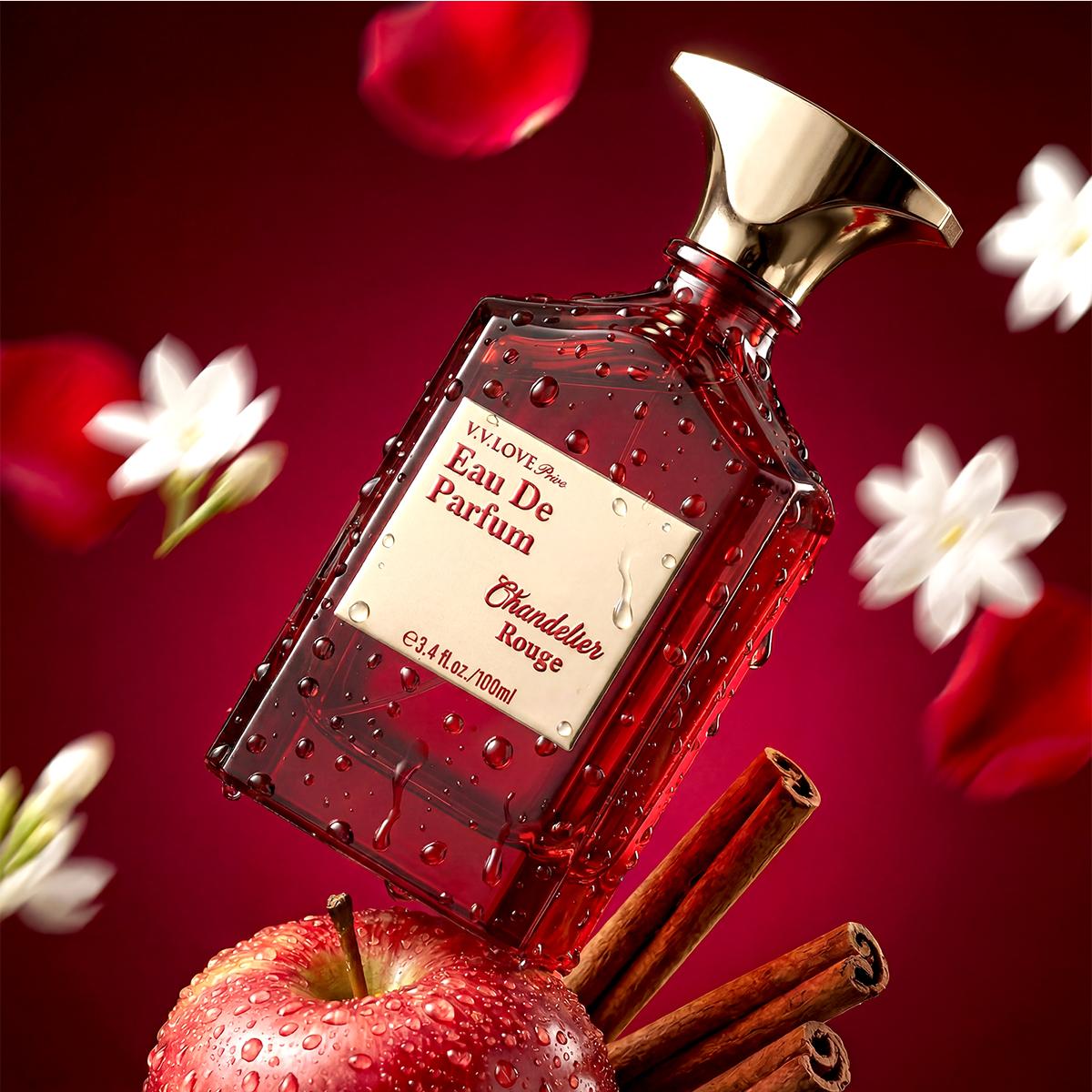 Chandelier Rouge | Fruity Floral Vanilla Woody | EDP Luxury Women Perfume 100ml | Apple,Lychee,Rose,Jasmine,Vanilla | Long Lasting Date Night,Party & Special Occasions