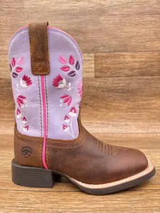 10074202 Kid's Wild Bloom Square Toe Western Boots by Ariat