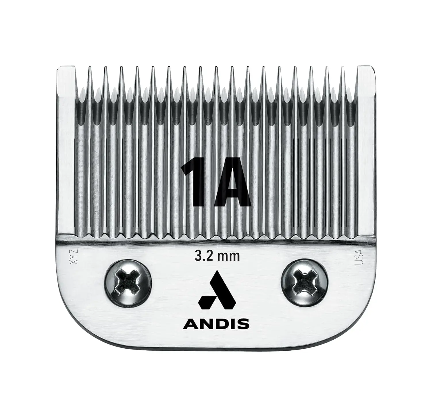 Andis UltraEdge Detachable Clipper Blade, Size 1A, Carbon-Infused Steel for Prolonged Life, Chrome-Coated Finish, Manufacturer Warrenty, Carbon Steel, Adults
