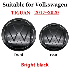 Volkswagen Tiguan Front & Rear Emblem Badge Set | Bright Black / Matte Black / Carbon Fiber / Bright Silver for Tiguan 2017–2020