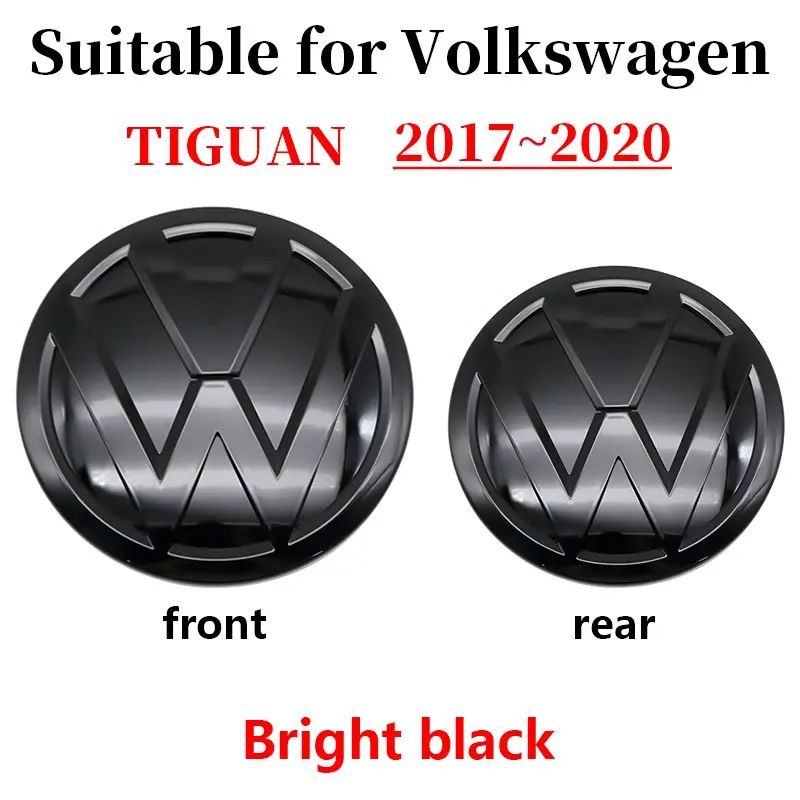 Volkswagen Tiguan Front & Rear Emblem Badge Set | Bright Black / Matte Black / Carbon Fiber / Bright Silver for Tiguan 2017–2020