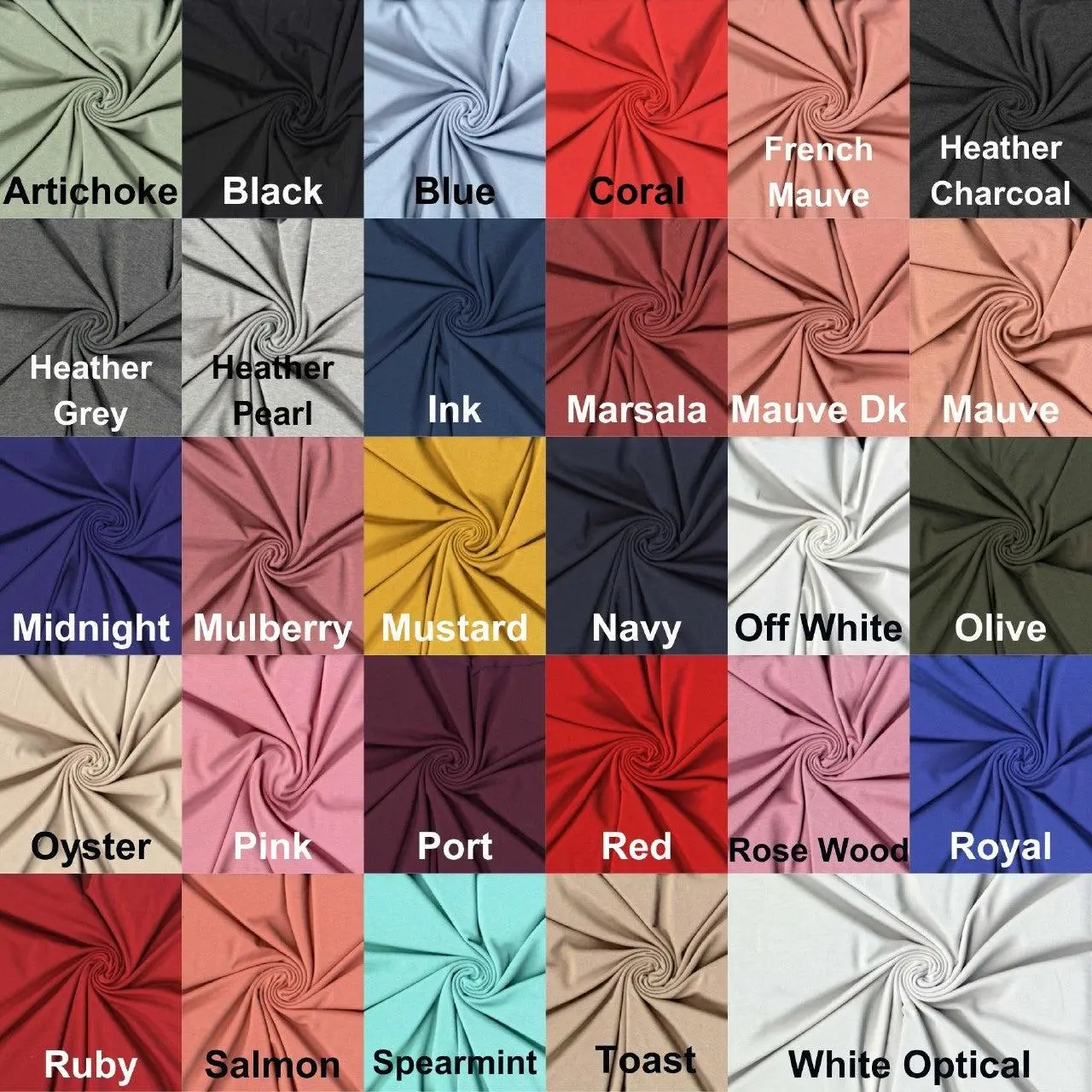 French Terry Polyester Rayon Spandex 210GSM Knit Stretch Fabric by the Yard Soft Cozy Sewing Craft Dress Pants Sweatshirt Costume Many Colors