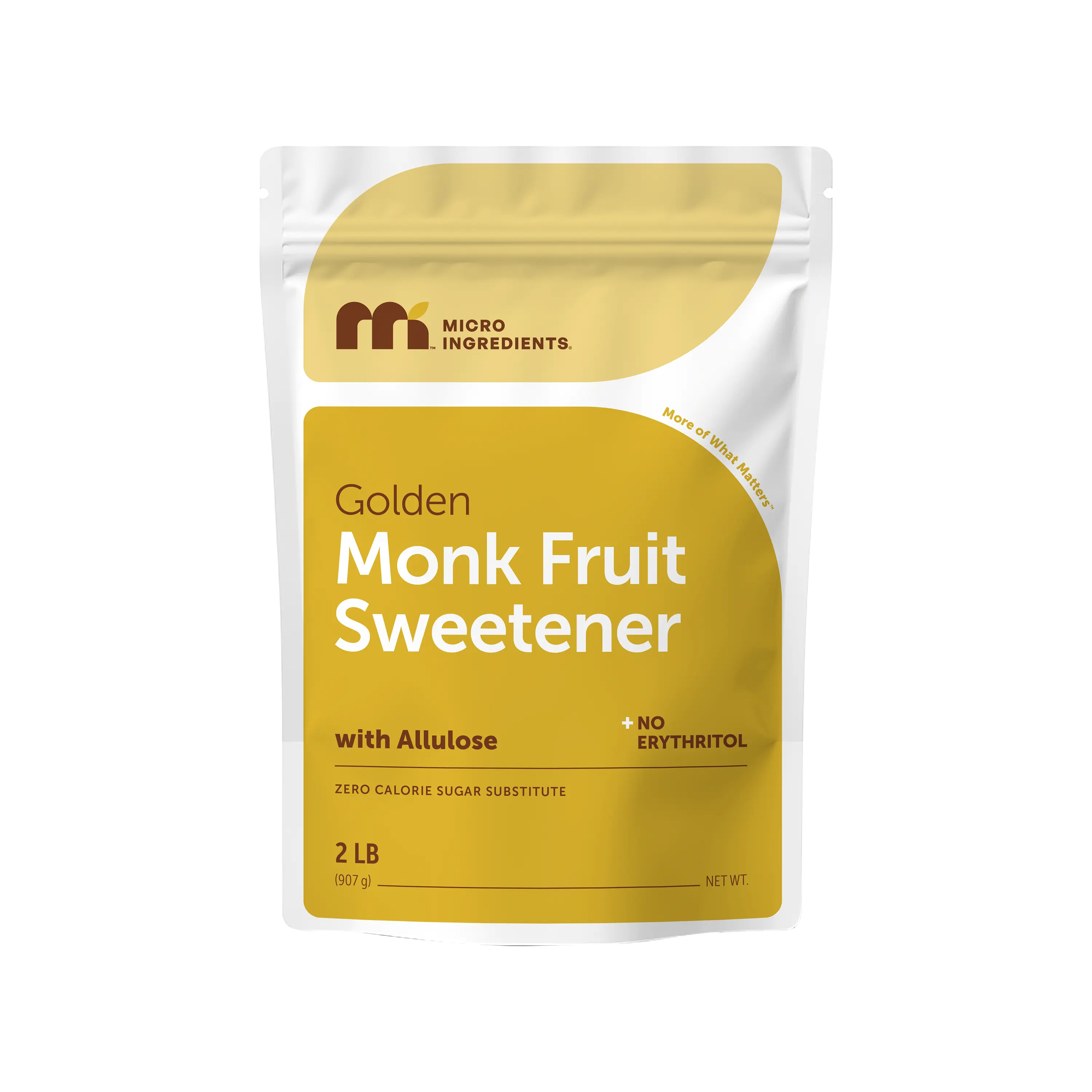 Micro Ingredients Golden Monk Fruit with Allulose Sweetener, 2 Lb – 1:1 Brown Sugar Substitute - No Erythritol, Zero Calorie Micro Ingredients Golden Monk Fruit with Allulose Sweetener, 2 Lb – 1:1 Brown Sugar Substitute - No Erythritol, Zero Calorie