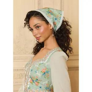 GUNNE SAX for ModCloth Hayley Handkerchief Headpiece 100% Cotton - Unicorn Tapestry Print