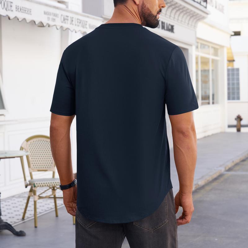 MAGCOMSEN Mens 3 Pack Casual T-Shirts Hipster Hip Hop Longline Crewneck Tees Short Sleeve Summer Top Curved Hem Drop Cut Daily Wear MAGCOMSEN Mens 3 Pack Casual T-Shirts Hipster Hip Hop Longline Crewneck Tees Short Sleeve Summer Top Curved Hem Drop Cut Daily Wear