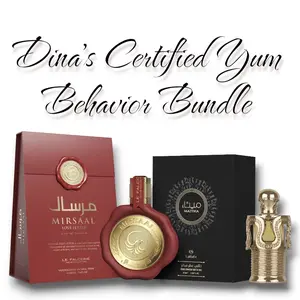 Dina's Certified Yum Behavior Bundle | Mirsaal Love Letter + Maitha | Eau De Parfum | Unisex Fragrance | 20 ML - 100 ML | Cherry - Vanilla & Caramel Notes