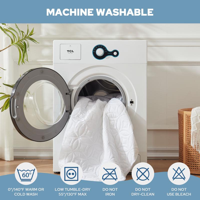 【BEDLORE】Big Copper Coins Waterproof Mattress Protector, 6-18'' Deep Pocket Mattress Pad, Soft Dirt-Proof Bedroom,Collage Dorm,Hotel