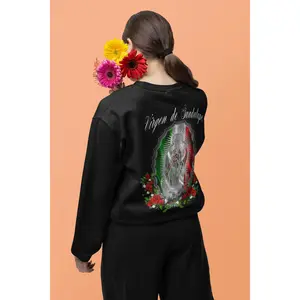 Día de la Virgen Sweatshirt – Gildan G180 | Cozy Virgin of Guadalupe Pullover
