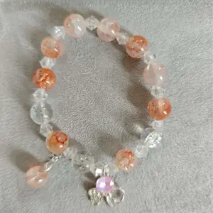 Amazing Bracelet-Bow-tie Shape Orange and White Color Beads